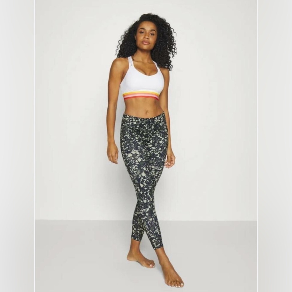 Burton Womens Terrazzo Print Performance Leggings Stretch Activewear XXS